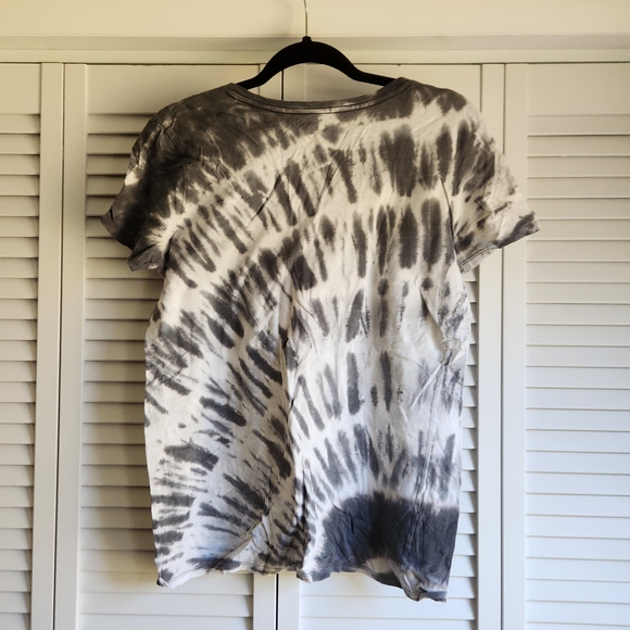 PINK Gray Tie-Dye Women's Top - Picture 6 of 6